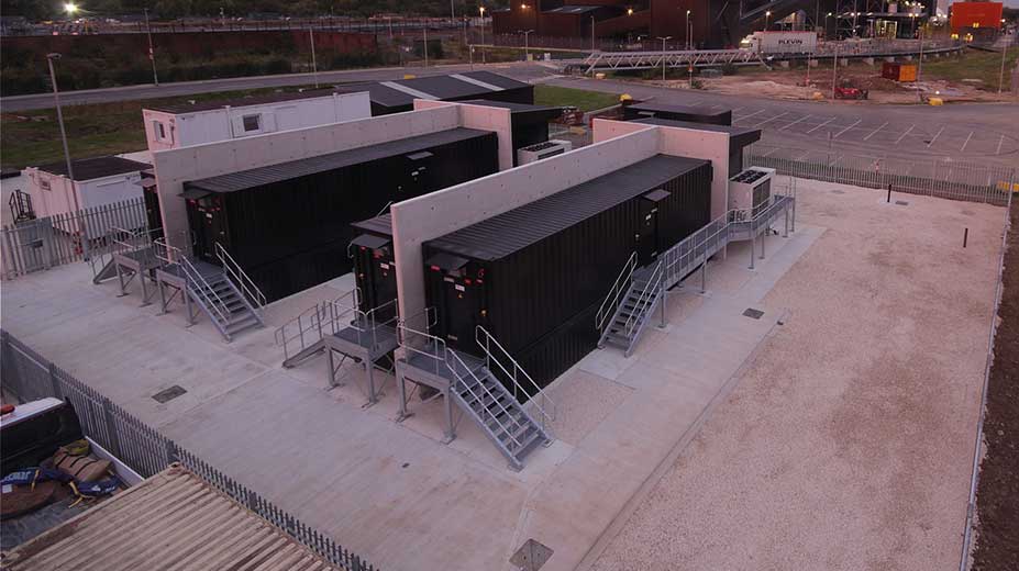 Battery storage unit at blackburn meadows biomass chp plant