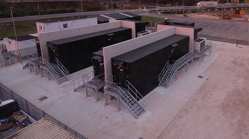 Battery storage unit at blackburn meadows biomass chp plant