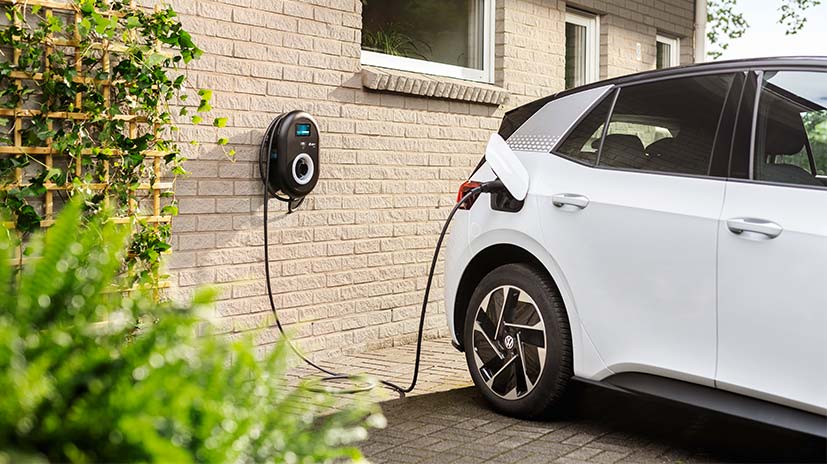 electric car cxharging at home