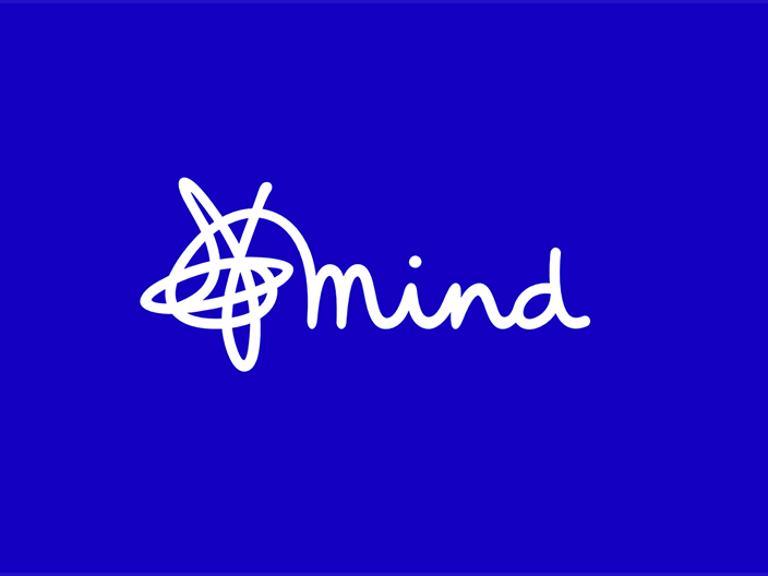 White Mind logo on blue background
