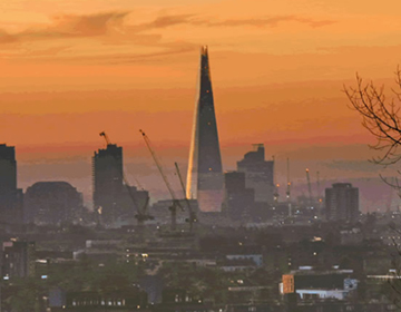Image of the London skyline at dusk