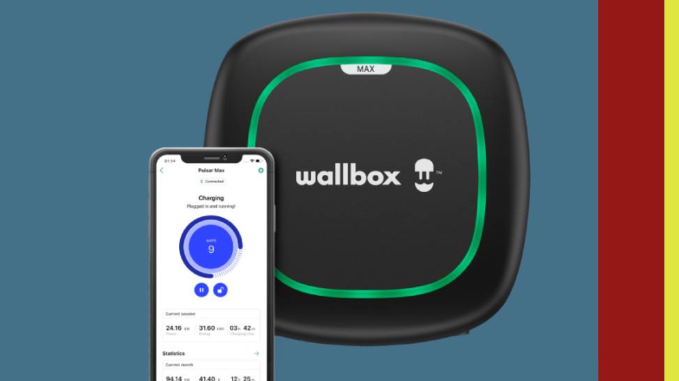 Image of a wallbox pulsar plus home charger
