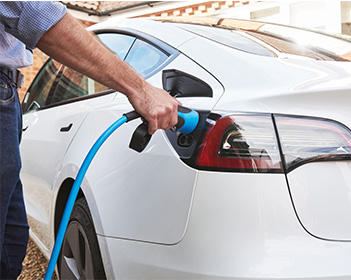 Image of an EV being charged