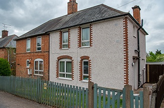 Image of a house that's received external wall insulation.