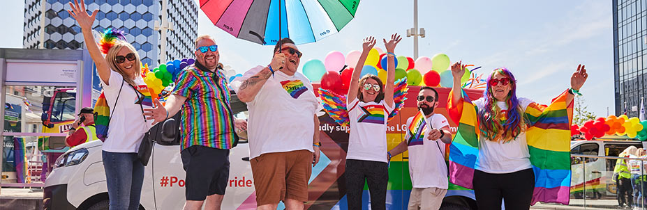 Image of a group of colleagues at Pride
